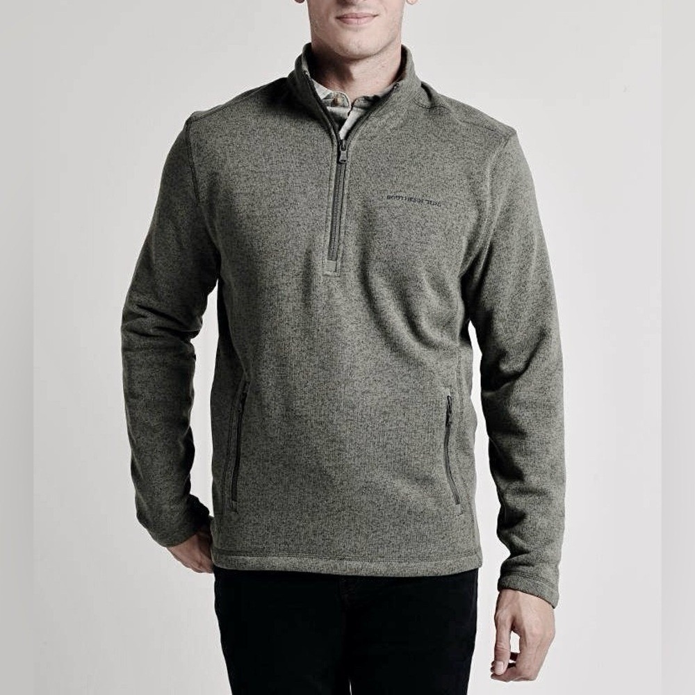 The Southern Tide Gray Sweater Fleece 1/4 Zip